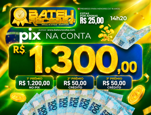 PT/RJ 14h30 - R$ 1.300,00 no PIX 